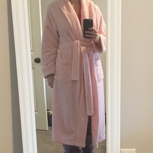 Hot pink plush robe